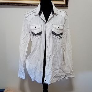 Mens Buckle Black shirt size L